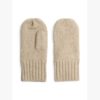 PIECES PCMOCCA MITTENS SILVER MINK