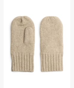 PIECES PCMOCCA MITTENS SILVER MINK