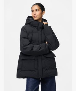 Alternative view of PIECES PCNORMA PUFFER JACKET Musta
