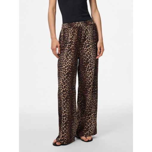 PIECES PCTIFFANY HW WIDE PANTS WNV Ruskea kuosi - Image 2
