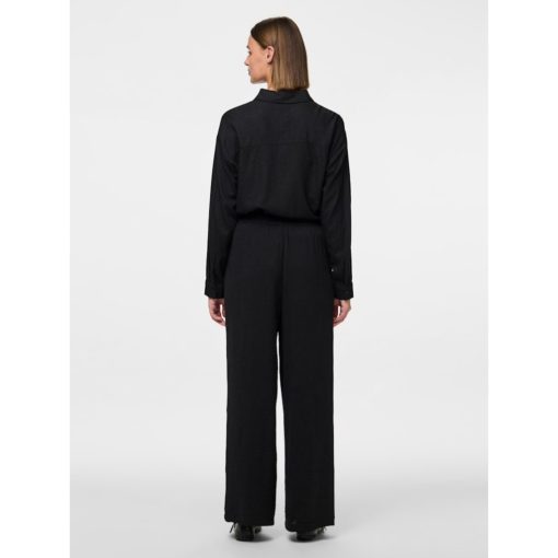 PIECES PCTIFFANY HW WIDE PANTS WNV Musta - Image 4