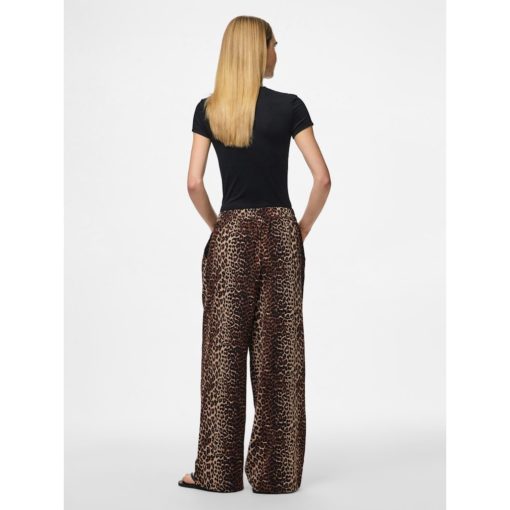 PIECES PCTIFFANY HW WIDE PANTS WNV Ruskea kuosi - Image 7