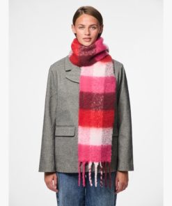 Alternative view of PIECES PCBEA NARROW LONG SCARF Punainen