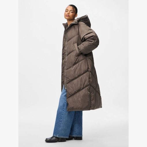 PIECES PCJOLIE LONG PUFFER JACKET MOREL - Image 9
