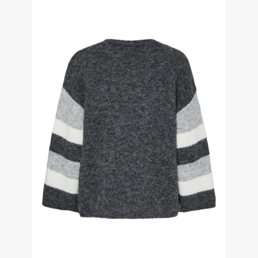PIECES PCJESSA LS O-NECK KNIT Harmaa - Image 2