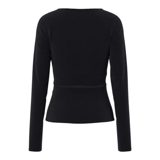 PIECES PCMALIVA LS V-NECK TOP JRS Musta - Image 2