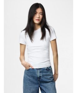 Alternative view of PIECES PCLULA SS TEE Valkoinen