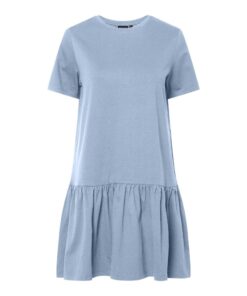 PIECES PCDISSO SS O-NECK DRESS Vaaleansininen