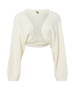 PIECES PCMAIKEN LS KNIT BOLERO Luonnonvalkoinen