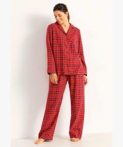 Alternative view of CB FLANELLIPYJAMA Punainen