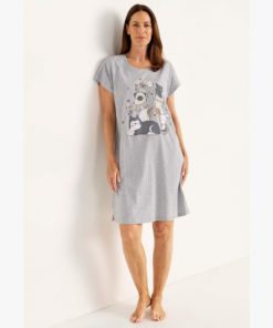 Alternative view of CB YÖPAITA KISSAT Vaaleanharmaa