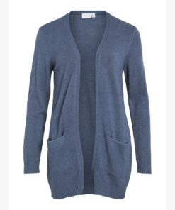 VILA VIRIL L/S OPEN LYHYT NEULETAKKI VINTAGE INDIGO