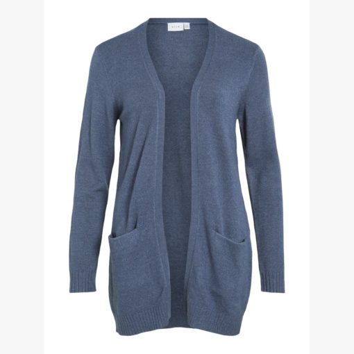 VILA VIRIL L/S OPEN LYHYT NEULETAKKI VINTAGE INDIGO