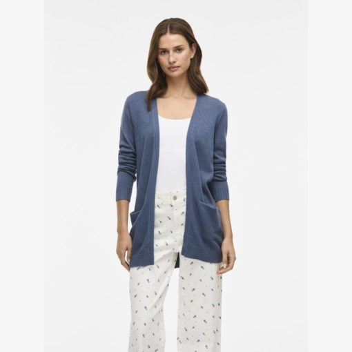 VILA VIRIL L/S OPEN LYHYT NEULETAKKI VINTAGE INDIGO - Image 2
