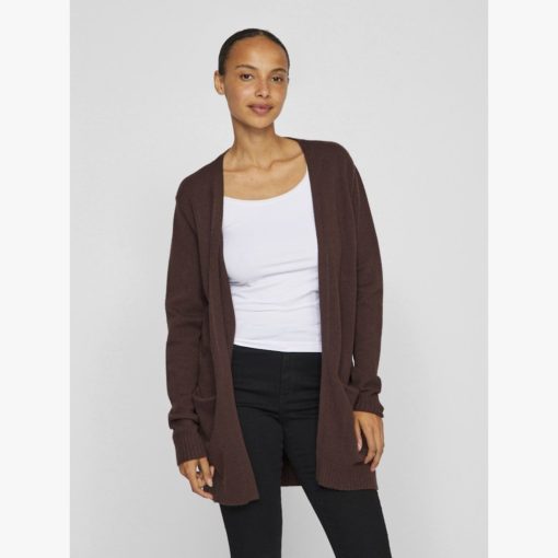 VILA VIRIL L/S OPEN NEULETAKKI COFFEE BEAN - Image 6