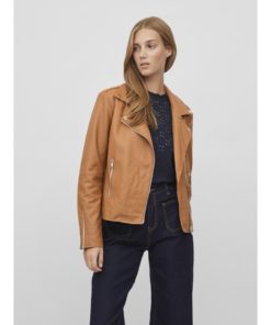 Alternative view of VILA VICARA COATED JACKET Ruskea