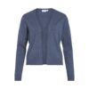 VILA VIRIL SHORT L/S KNIT CARDIGAN VINTAGE INDIGO