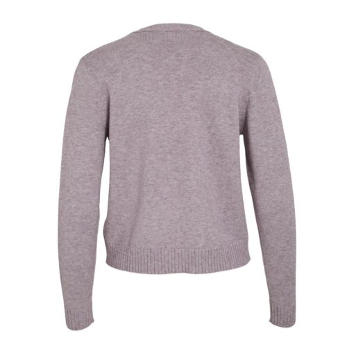 VILA VIRIL SHORT L/S KNIT CARDIGAN TOADSTOOL - Image 6