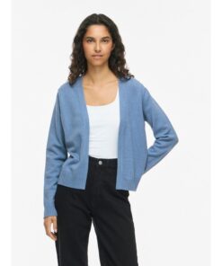Alternative view of VILA VIRIL SHORT L/S KNIT CARDIGAN BLUE SHADOW