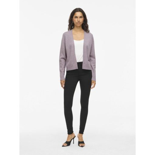 VILA VIRIL SHORT L/S KNIT CARDIGAN TOADSTOOL - Image 5