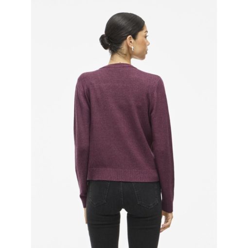 VILA VIRIL SHORT L/S KNIT CARDIGAN FIG - Image 4