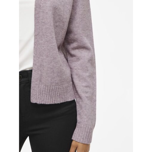 VILA VIRIL SHORT L/S KNIT CARDIGAN TOADSTOOL - Image 3