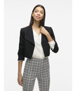 Alternative view of VILA VIHER BIN CROPPED BLAZER Musta