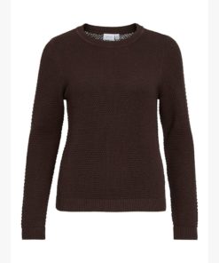 VILA VIDALO O-NECK L/S KNIT COFFEE BEAN