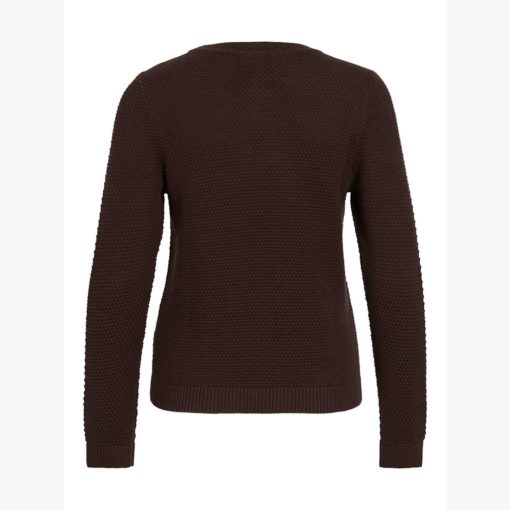 VILA VIDALO O-NECK L/S KNIT COFFEE BEAN - Image 6