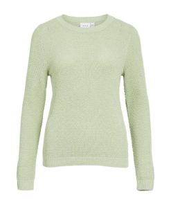 VILA VIDALO O-NECK L/S KNIT SMOKE GREEN