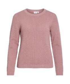 VILA VIDALO O-NECK L/S KNIT NOSTALGIA ROSE