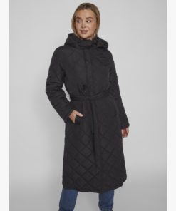 Alternative view of VILA VIKANTE QUILTED L/S COAT Musta