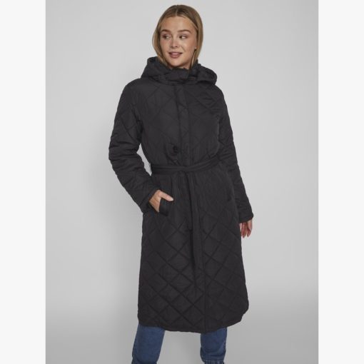 VILA VIKANTE QUILTED L/S COAT Musta - Image 2