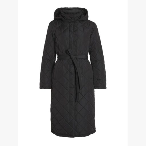 VILA VIKANTE QUILTED L/S COAT Musta