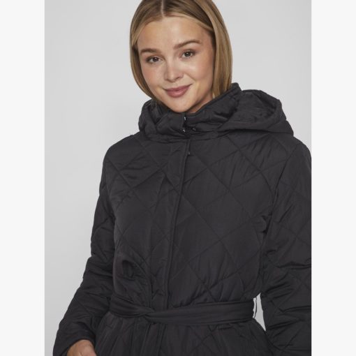 VILA VIKANTE QUILTED L/S COAT Musta - Image 3