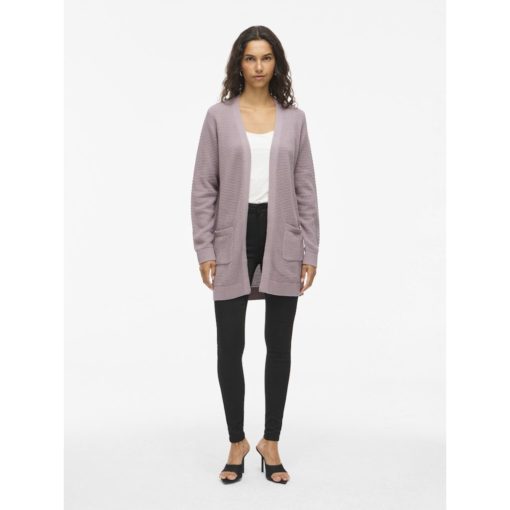 VILA VIDALO L/S KNIT CARDIGAN TOADSTOOL - Image 2