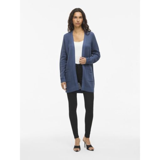 VILA VIDALO L/S KNIT CARDIGAN VINTAGE INDIGO - Image 2