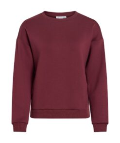 VILA VISANDY L/S SWEAT TOP Viininpunainen