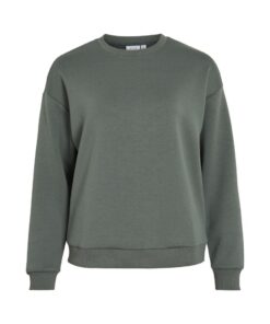 VILA VISANDY L/S SWEAT TOP BASAM GREEN