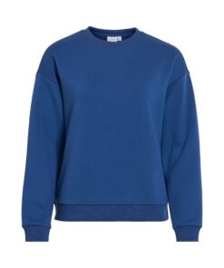 VILA VISANDY L/S SWEAT TOP NAVY PEONY