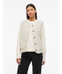 Alternative view of VILA VIADA TEDDY WAISTCOAT Luonnonvalkoinen