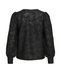 Alternative view of VILA VIFINA L/S O-NECK TOP Musta