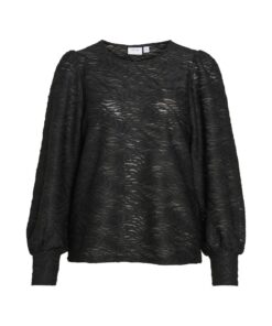 VILA VIFINA L/S O-NECK TOP Musta