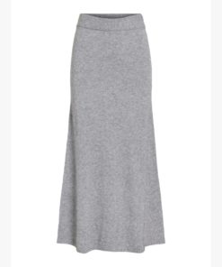 VILA VIRIL ANKLE KNIT SKIRT Vaaleanharmaa