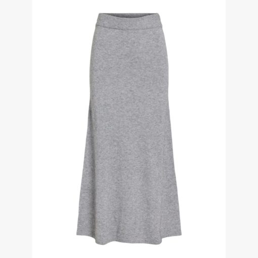 VILA VIRIL ANKLE KNIT SKIRT Vaaleanharmaa