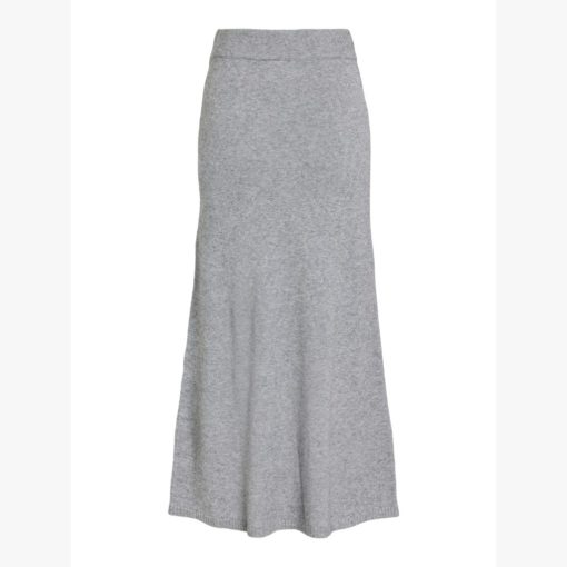VILA VIRIL ANKLE KNIT SKIRT Vaaleanharmaa - Image 7