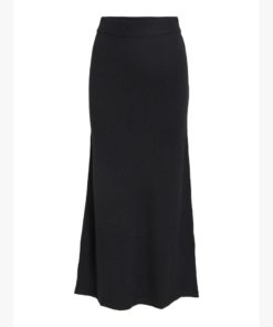 VILA VIRIL ANKLE KNIT SKIRT Musta