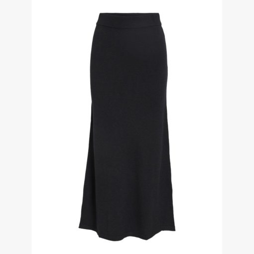 VILA VIRIL ANKLE KNIT SKIRT Musta