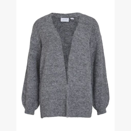 VILA VINYNNI OPEN L/S CARDIGAN Hiilenharmaa