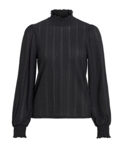 VILA VILYRI L/S SMOCK TOP Musta